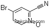 Molecular Structure of 62150-44-1 (2-Pyridinecarbonitrile,4-bromo-,1-oxide(9CI))